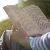 reader with book